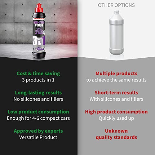 menzerna One-Step Polish 3in1 I Medium Cut Polish with High Gloss Finish & Seal in One I Buffing & Polishing Compound for Car Maintenance I Swirls, Holograms & Scratches I Car Body Repair I 8 fl oz. - Image 2