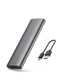 KASTWAVE Aluminum Tool-Free M.2 SATA SSD Enclosure Reader USB 3.2 Gen 2(6Gbps) Type-C External SSD Adapter Support UASP Trim for M2 SATA NGFF 2242/2260/2280 SSD with B Key/B+M Key(for M.2 SATA SSD only)  - Image 1