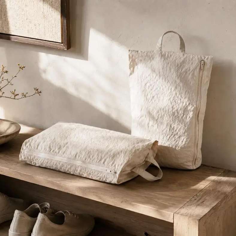 Pan Home Ether Nylon Shoe Pouch 27x8x38cm - Ash - 262PSF9900146 - Image 4