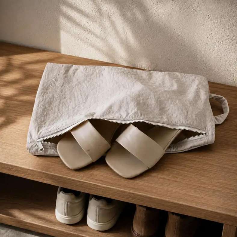 Pan Home Ether Nylon Shoe Pouch 27x8x38cm - Ash - 262PSF9900146 - Image 1