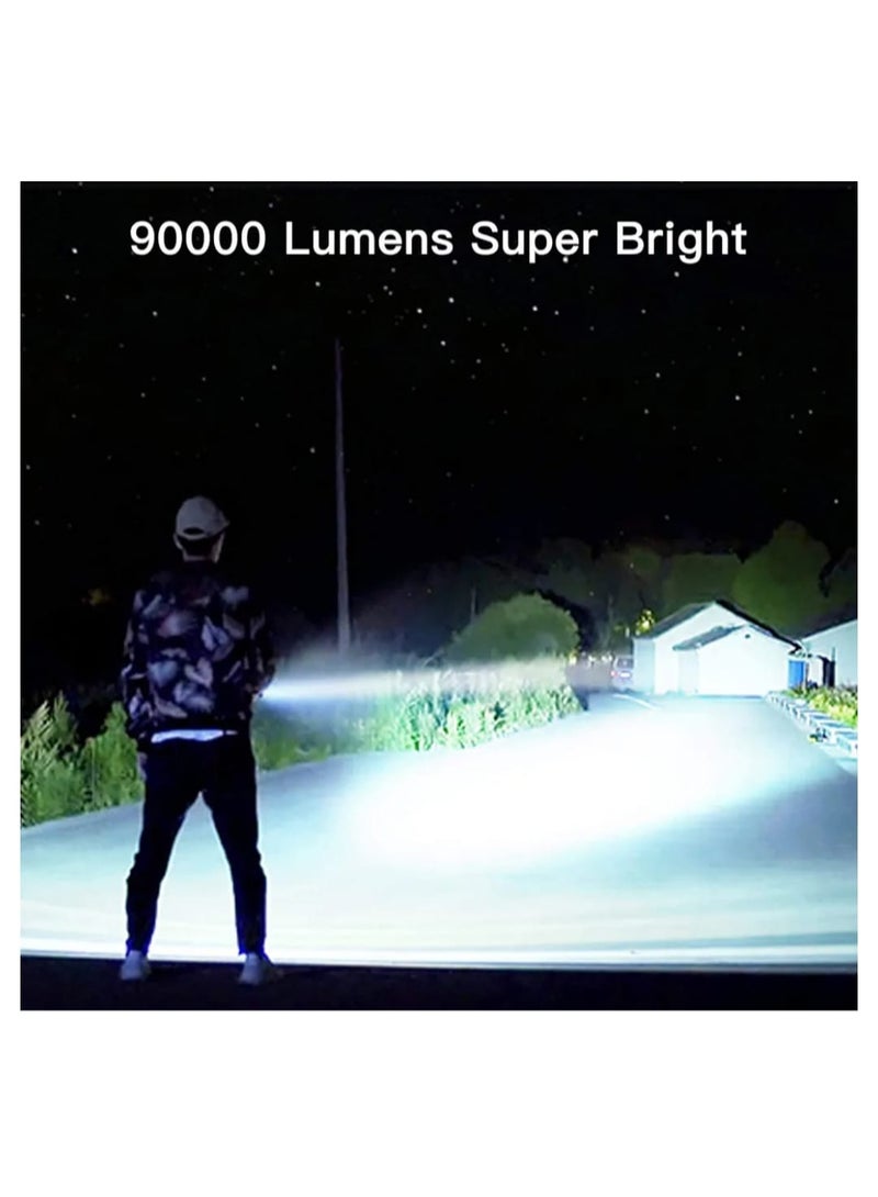 Ultra Powerful Tactical Flashlight with Adjustable Zoom Beam, Rechargeable Battery, Power Indicator and Heavy-Duty Metal Body for Camping, Outdoor Use and Emergencies - Image 2