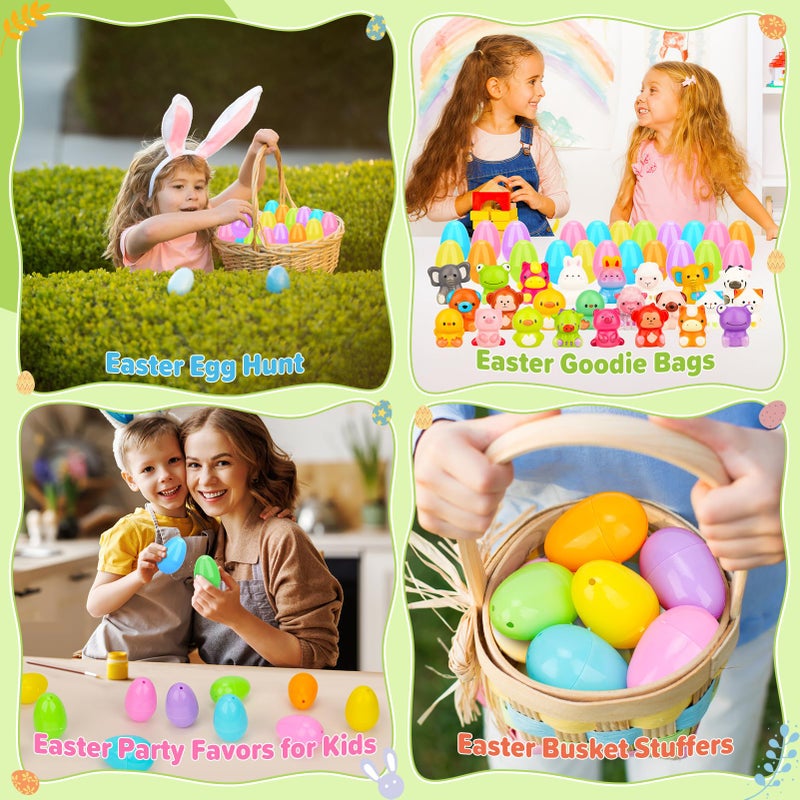 Gralima 24 Pack Easter Eggs Fillers with Animal Squishy Toys Inside Easter Egg Basket Stuffers Easter Egg Hunt Easter Party Favors for Kids Toddlers - Image 4