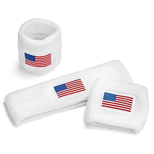 Suddora USA Headband & Wristbands Set (Includes 2 Wrist & 1 Head Sweatband) - Image 4