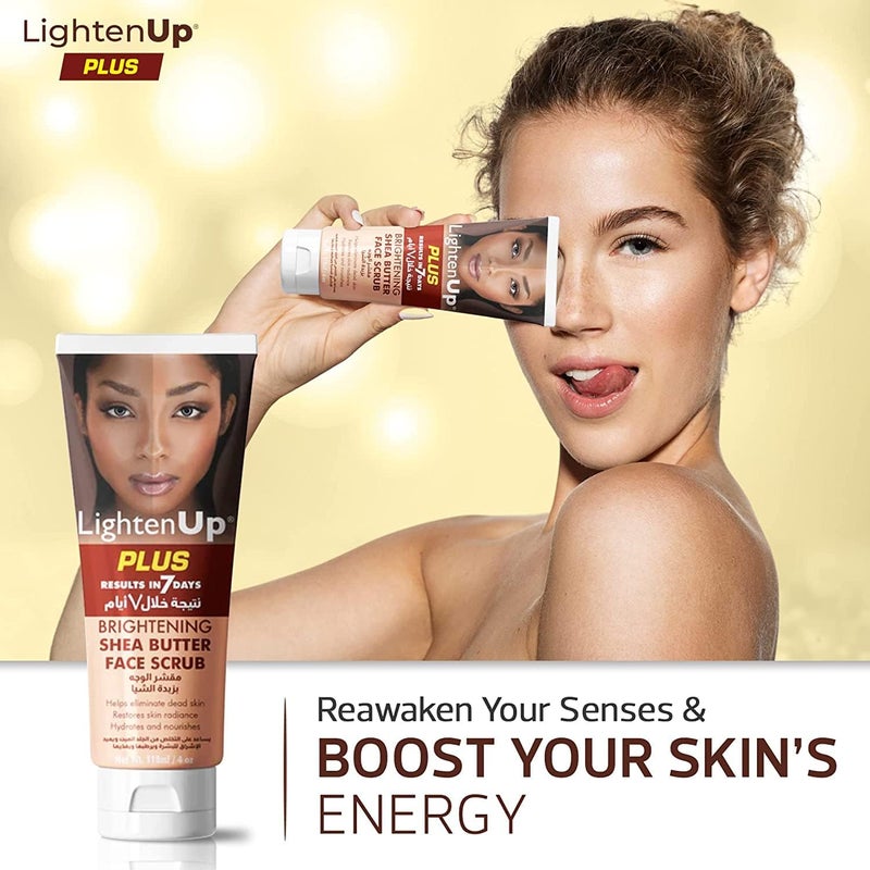 LIGHTENUP Brightening Face Wash - 4 fl oz / 118 ml - Face Scrub Exfoliator, Natural Shower Gel, with Coconut Oil, Papaya, Shea Butter for All Skin Types - Image 4