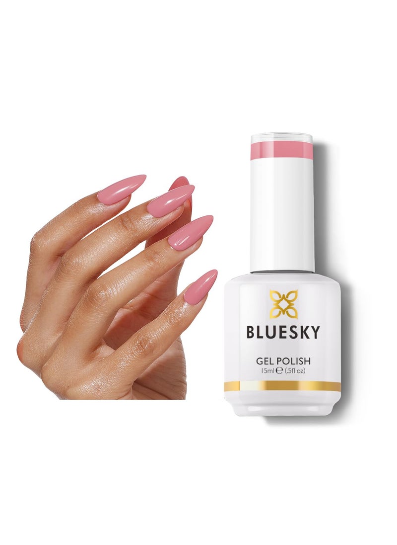 Bluesky BLUESKY Pink Gel Polish- Mauve Pink French Manicure Soak Off Gel Polish,Vegan,Long Lasting&Chip Resistant,Nail Art,DIY at home, Nail Lamp Needed,15ml,CS10P/FEARLESS 