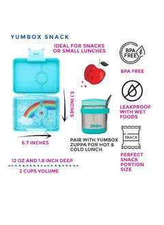 Yumbox Yumbox Snack 3-Compartment Snack Box Aqua  - Image 2