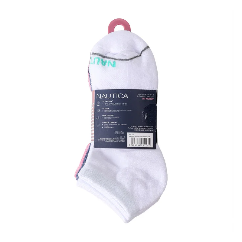NAUTICA Nautica Women's 6 Pairs Low Cut Socks