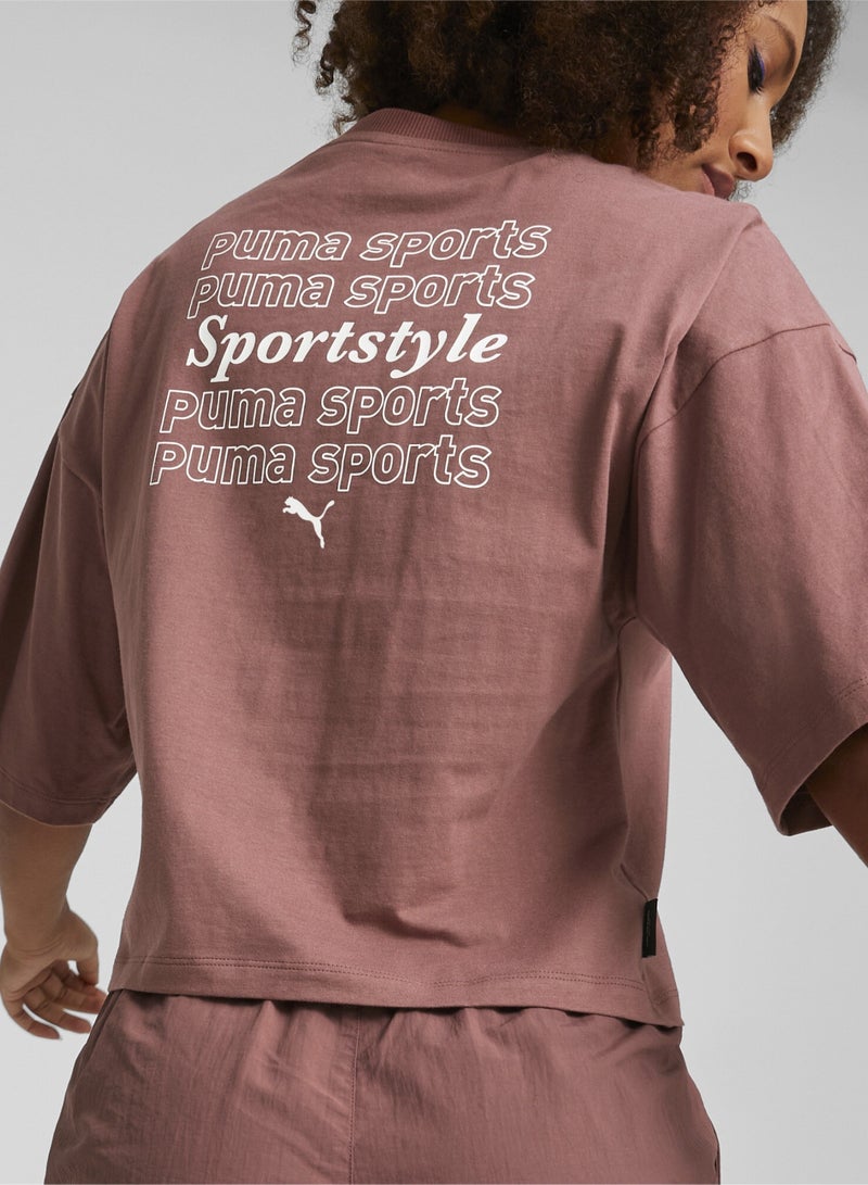 PUMA TEAM Womens Graphic Oversized T-shirt - Image 2