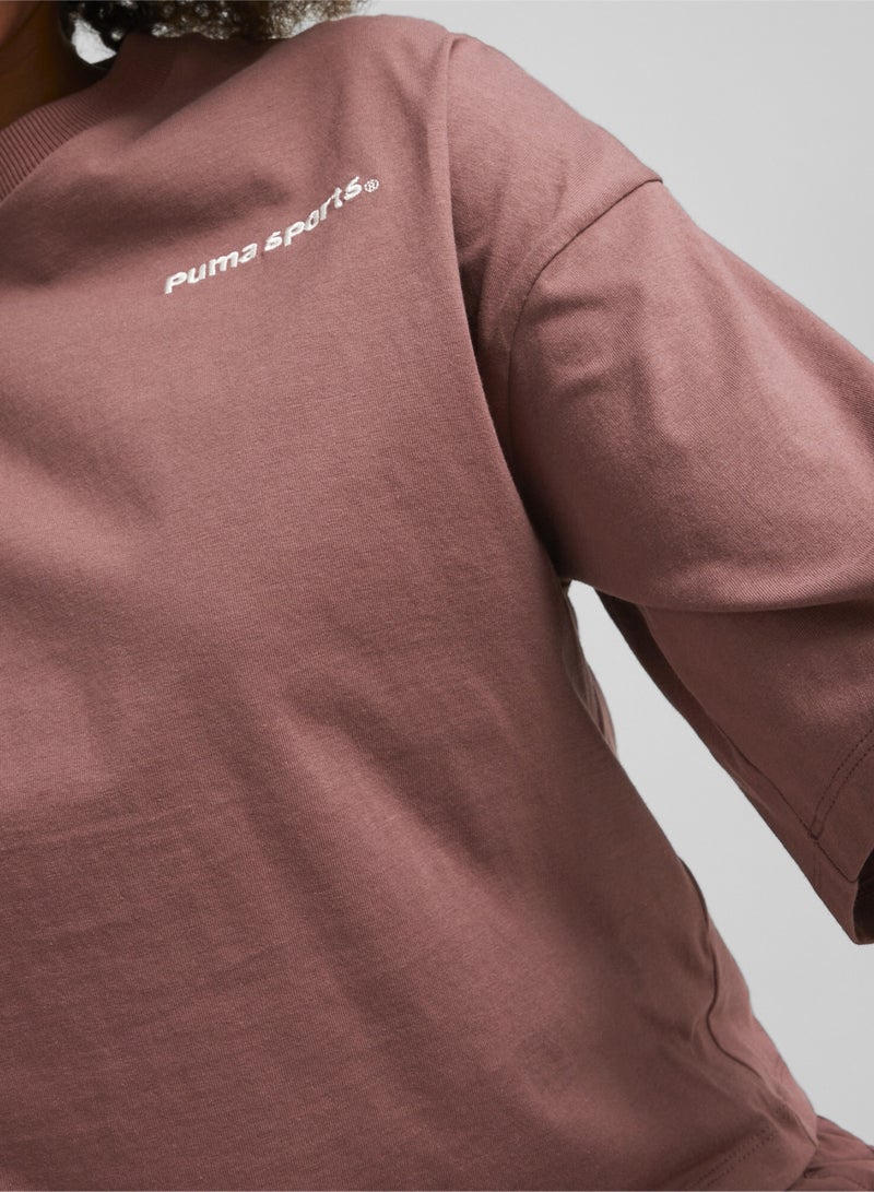 PUMA TEAM Womens Graphic Oversized T-shirt - Image 5