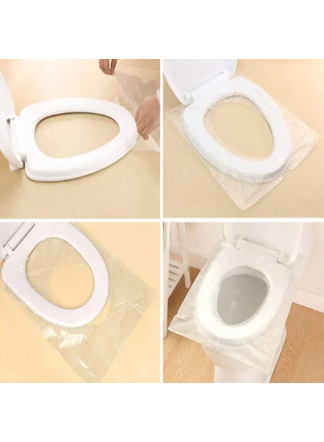 Disposable Hygienic Toilet Seat Cover Bags – 15 Pieces Stay clean and protected wherever you go with these disposable nylon toilet seat cover bags. Designed for one-time use, they provide a hygienic barrier between you and public toilet seats, making them perfect for travel, public restrooms, hotels, and outdoor use. - Image 3