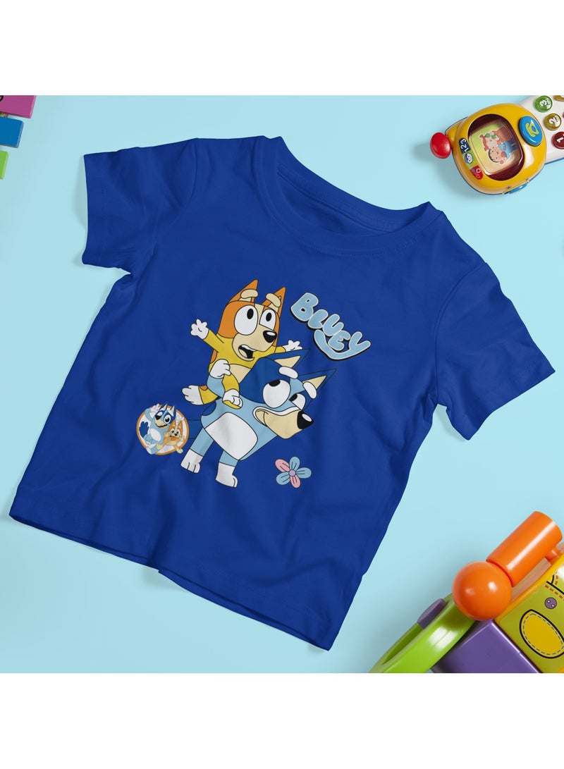 ZOOM تي شيرت مغامرات بلوى وبينغو - قميص جرافيك ممتع للأطفال