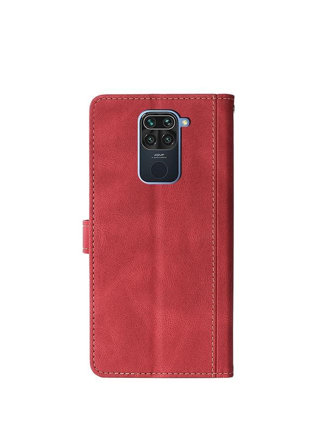 إيروريكس جراب لهاتف Xiaomi Redmi Note 9 مصنوع من جلد البولي يوريثان مع مشبك مغناطيسي أفقي قابل للطي مع حامل وفتحات للبطاقات ومحفظة - Image 3