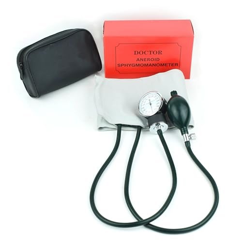 Dishan Doctor D Aneroid Blood Pressure Monitor - Manual Sphygmomanometer with Analog Watch, Arm Cuff, 1-Year Warranty, Durable & Easy-to-Use BP Machine (Black) - Image 1