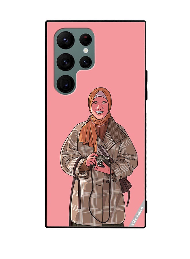 VR CREATIVE Protective Case Cover For Samsung Galaxy S22 Ultra 5G Happy Photographer Design Multicolour - Image 1