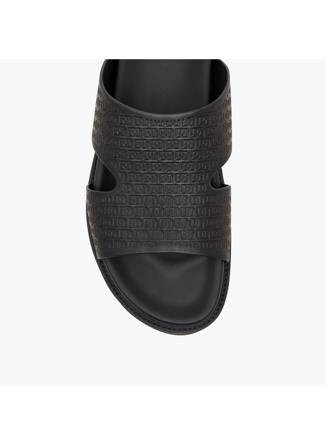 DUCHINI Men's Logo Embossed Slip-On Comfort Sandal  - Image 3