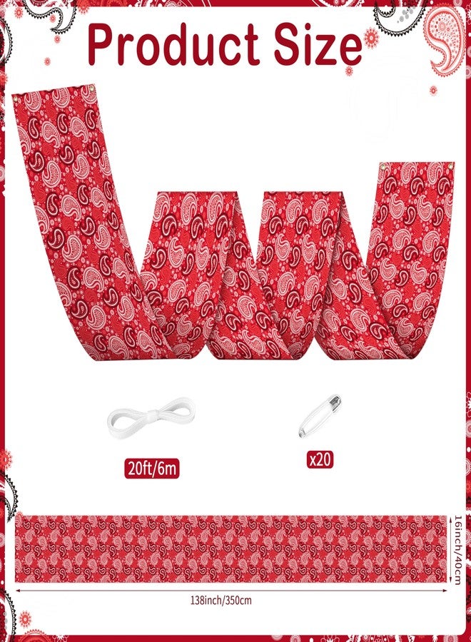 Fayoo Western Cowboy Ceiling Decoration 15.7 * 137.7inch Hanging Foil Swirls & Banner Wild West Theme Party Supplies for Barnyard Boys Birthday, Cowboy Baby Shower, Ranch Events - Image 2