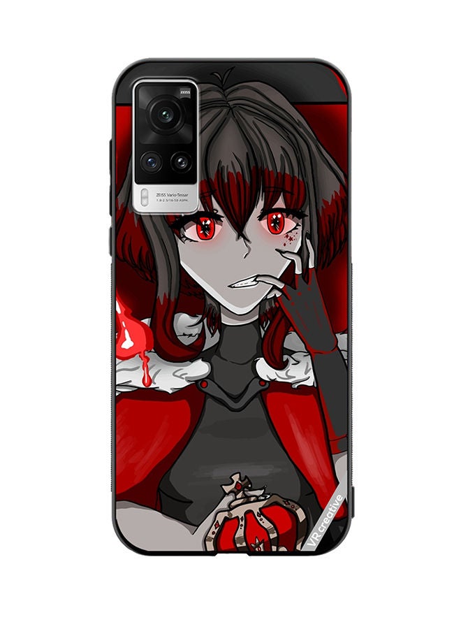 VR CREATIVE Protective Case Cover For Vivo X60 Pro Portrait Of Anime Character Girl Design Multicolour - Image 1