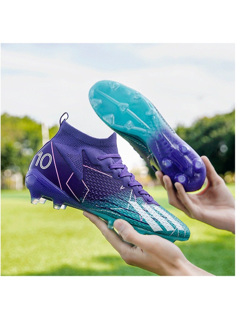 Football Shoes Male Long Nail Primary School Children Mandarin Duck Couple Artificial Grass Long Nail Sports Shoes - Image 2