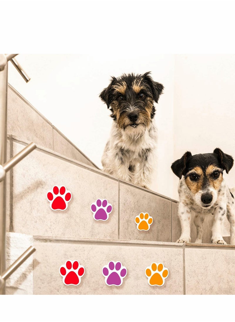 Excefore - Paw Prints Stickers, A Roll of 500 Pieces Colorful Puppy Paw Print Stickers Colorful Self-Adhesive Labels Animal Decal - Image 1