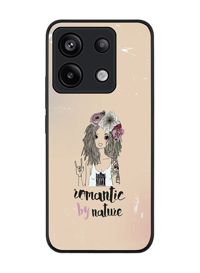 Stylizedd Rugged Black Edge Case for Xiaomi Redmi Note 13 Pro 5G, Slim fit Case Flexible Anti Drop TPU Gel Thin Cover -  Romantic by Nature - Image 1