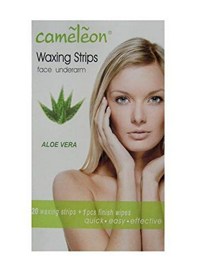 Cameleon Waxing Strips Face Underarms Aloe Vera Flavor (Pack Of 20) - Image 1