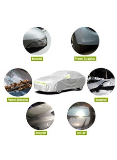 ZUIHAO Outdoor Full Car Cover Sedan Cover Universal Fit 177-194 Inch Sunscreen Heat Protection Dustproof Scratch-Resistant UV Protection Car Cover  - Image 2