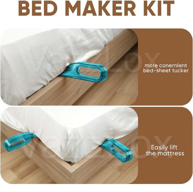 VazzLox (Pack of 2) Mattress Lifter Tool 2 in 1 Bedsheet Tucker Tool Bedsheet Mattress Lifter Stand Bed Lifter Helps Lift and Hold Mattress Wedge Elevator Bed Sheet Tuckers - Image 2