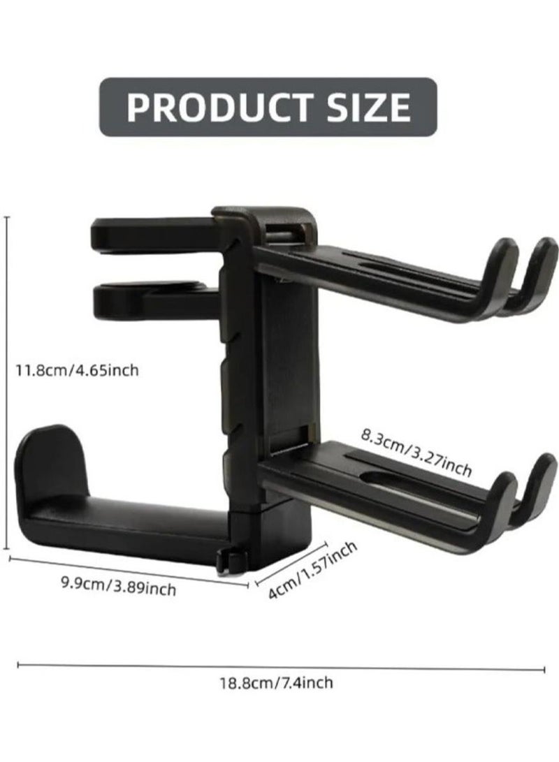 3-in-1 PC Gaming Headset and Controller Holder, Headphone Stand with 360° Rotation Non-Slip Clamp & 2 Controller Holders, Universal Gaming Accessories Organizer for Controllers, Headphones, and Cables - Image 2
