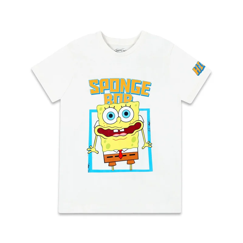 nickelodeon Nickelodeon Sponge Bob Kids Boy's Short Sleeve 100% Cotton T-Shirt
