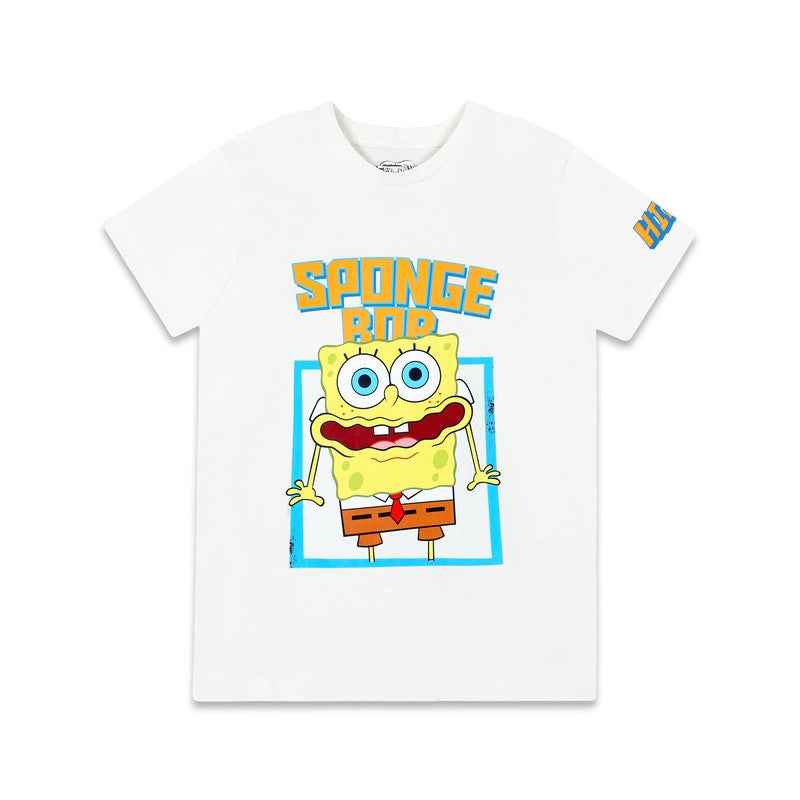 Nickelodeon Sponge Bob Kids Boy's Short Sleeve 100% Cotton T-Shirt - Image 2