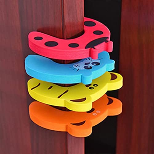KPNG Cartoon Animal Door Stopper Cushion Decorative Holder Lock Safety Cute Pattern Guard Finger Protection for Children Kids and Baby (4 Piece Door Protaction, Random) - Image 1