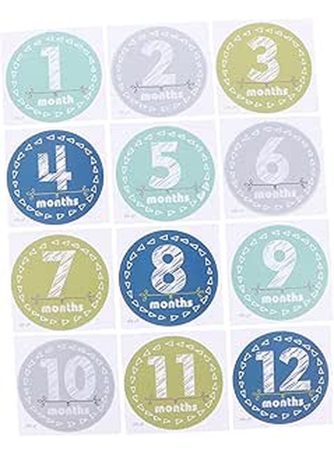 Monthly Baby Photo Props Milestone Stickers Set For Newborn Birth Announcements And Keepsake Memories - Image 1