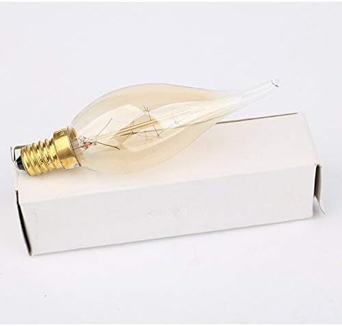 SCOMX E12 Edison Vintage Equivalent Energy Incandescent Chandelier 40W 110-130V, 280 Lumen Bent Flame Tip Bulb with Candelabra Base Home Light Fixtures Decorative, Dimmable 8-Pack - Image 2