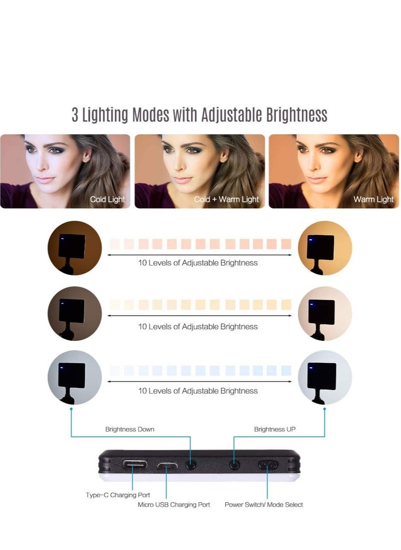 QLIGHT Rechargeable Phone Light, 60 LED Selfie Light, Video Light with Phone Light Clip, Camera Light, Adjusted 3 Light Modes,Ideal Selfie Light for Phone,Makeup, iPad, Laptop, Camera, for Vlog, TikTok  - Image 2