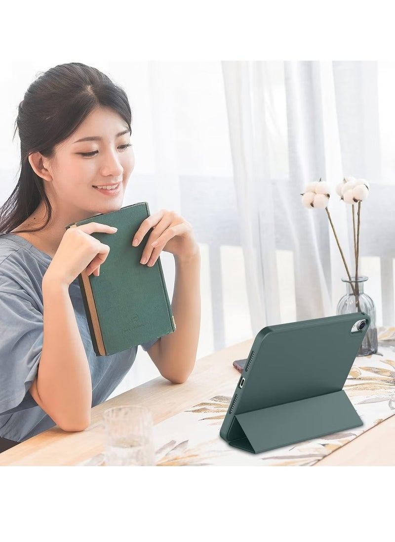 ELTRAZONE iPad Mini 7 Case 2024 – A17 Pro 8.3-Inch 7th Generation Case with Pencil Holder, Trifold Stand, and Soft TPU Back, Green - Image 5