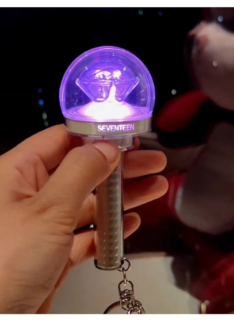 NIBEMINENT Kpop Seventeen Glowstick Light Keychain Mini Stick Light Pendant  - Image 1