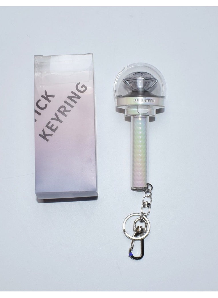 NIBEMINENT Kpop Seventeen Glowstick Light Keychain Mini Stick Light Pendant  - Image 3
