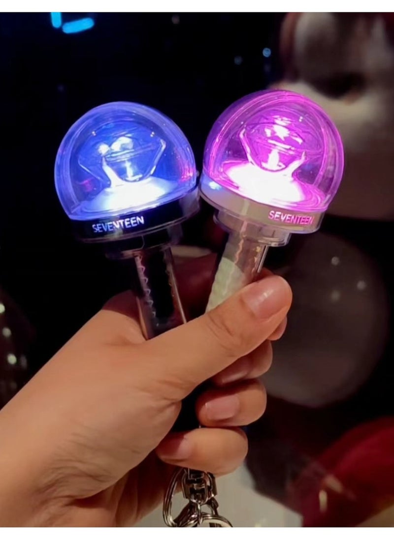 NIBEMINENT Kpop Seventeen Glowstick Light Keychain Mini Stick Light Pendant  - Image 2