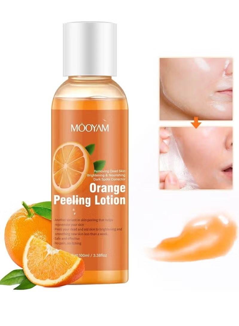 MOOYAM Orange Peeling Lotion 100ml Exfoliating Dead Skin & Callus Remover, Hydrating Body Brightening Treatment - Image 2