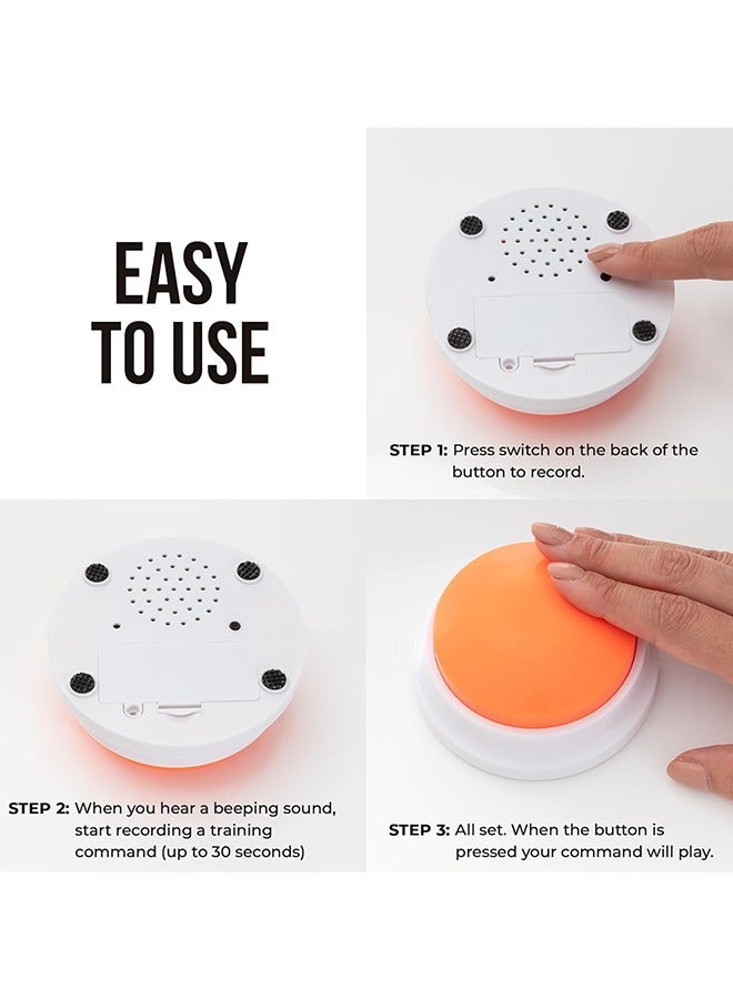 Organizer Talking Buttons for Dogs - Dog Training Push Buttons -Talk Commands into 2 Speaking Buttons for Easily Training Dogs - Image 5