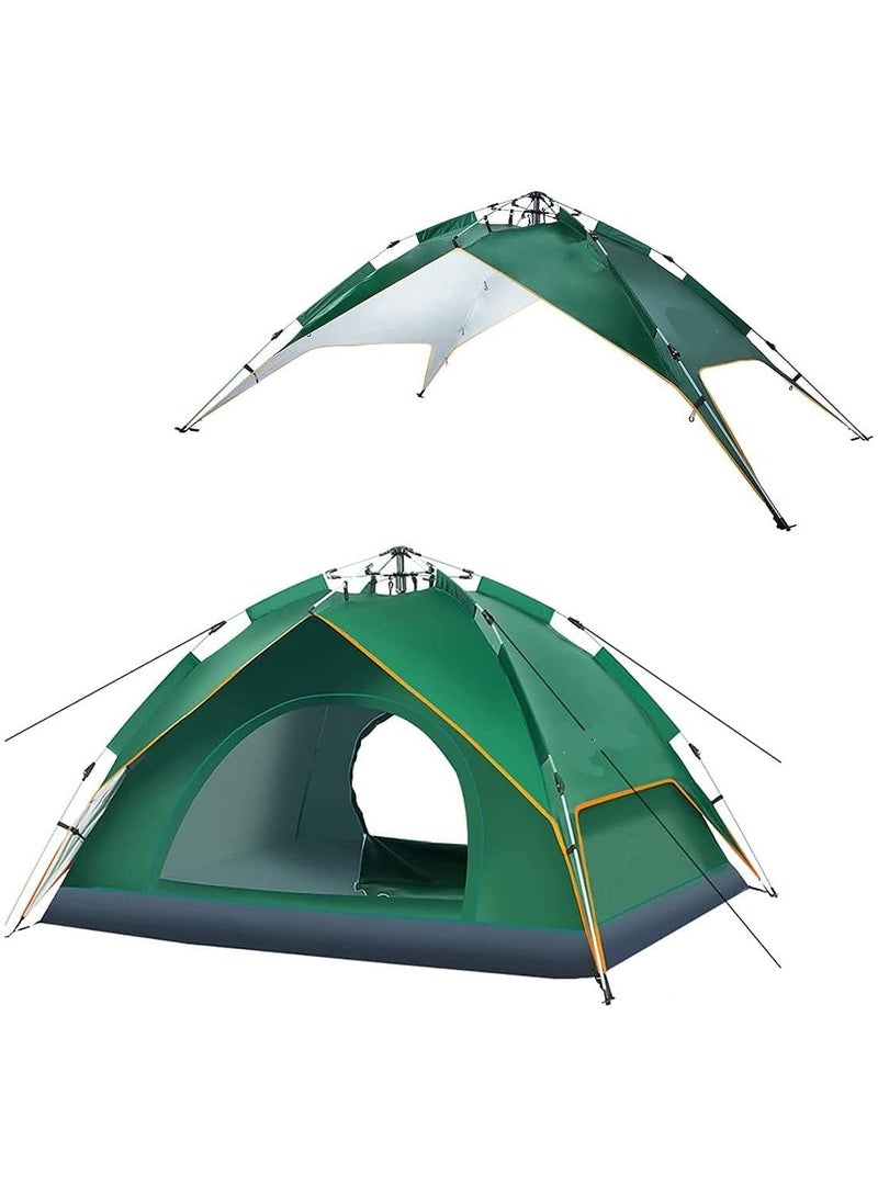 Generic Automatic Pop-Up Camping Tent, 3-4 Person Waterproof Folding Tent in Assorted Colors, Quick Setup with Door, Sun and Rain Protection, Lightweight and Portable for Hiking, Beach, Backpacking and Travel  - Image 2