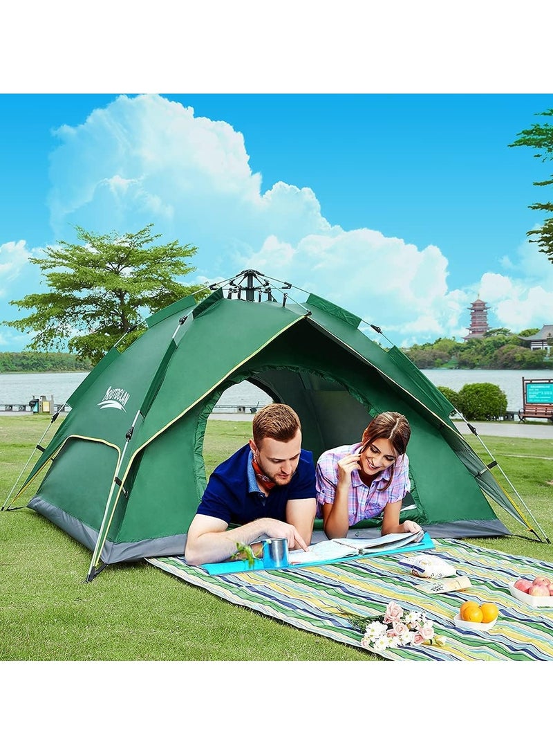 Generic Automatic Pop-Up Camping Tent, 3-4 Person Waterproof Folding Tent in Assorted Colors, Quick Setup with Door, Sun and Rain Protection, Lightweight and Portable for Hiking, Beach, Backpacking and Travel  - Image 5