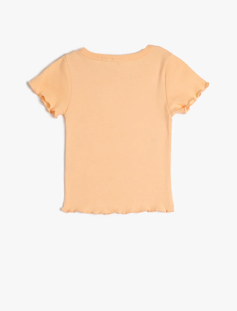 KOTON Koton | Embroidered Short Sleeves Top
