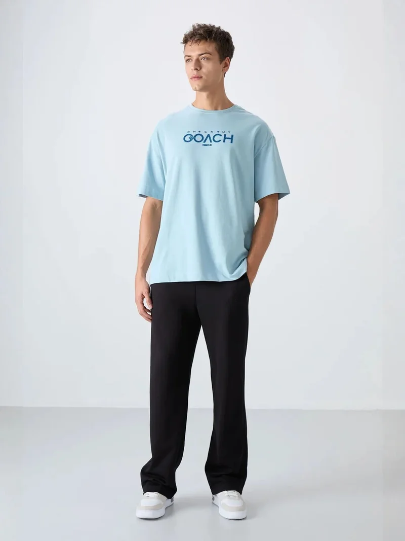 TOMMYLIFE TOMMY Oversized Logo Patch Crew Neck T-Shirt