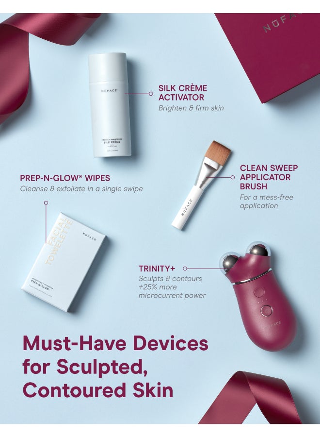 Nuface جهاز تونينغ الوجه الذكي المتقدم ترينيتي+ مخمل الورد - Image 5