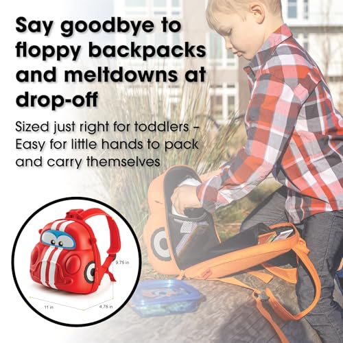 KIDDIETOTES Car Backpack for Boys and Children – Three Color Options of Cars Backpack for Toddlers – Perfect for Daycare, Preschool, Kindergarten, and Elementary School - Image 3