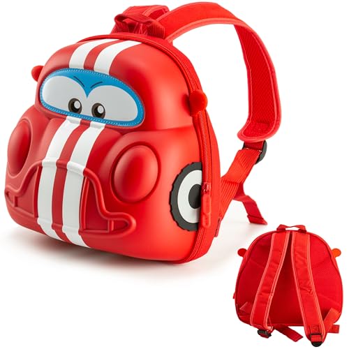 KIDDIETOTES Car Backpack for Boys and Children – Three Color Options of Cars Backpack for Toddlers – Perfect for Daycare, Preschool, Kindergarten, and Elementary School - Image 1