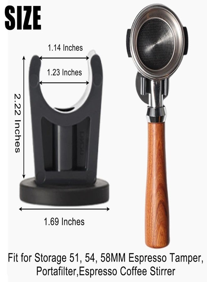 COMZPLIFE Black Wall Mounted Magnetic Hand Tamper Holder, Coffee Portafilter Rack for Coffee Tamper, Espresso Accessories Organizer Tools(2Pcs) - Image 2