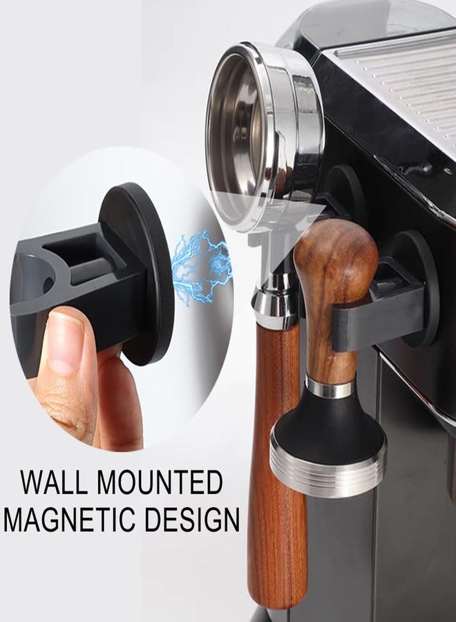 COMZPLIFE Black Wall Mounted Magnetic Hand Tamper Holder, Coffee Portafilter Rack for Coffee Tamper, Espresso Accessories Organizer Tools(2Pcs) - Image 3