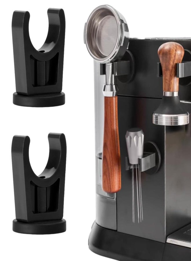 COMZPLIFE Black Wall Mounted Magnetic Hand Tamper Holder, Coffee Portafilter Rack for Coffee Tamper, Espresso Accessories Organizer Tools(2Pcs) - Image 1
